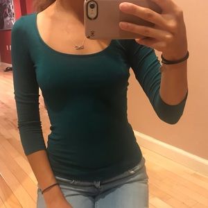 3/$10 ✨Charlotte Russe Teal Criss Criss Back Shirt